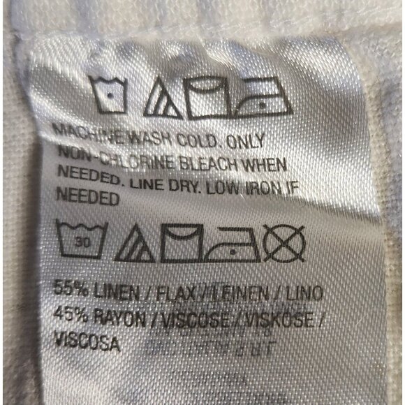 Susan Graver PURE 1X Linen Blend Pull-On Crop Pants with Button Detail - Picture 5 of 6